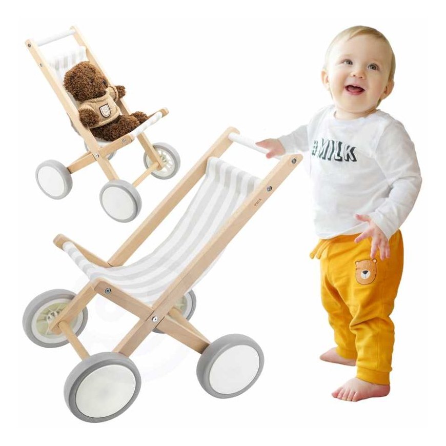 Viga Toys VIGA Drewniany Vežimėlis Dla Lalek Vežimėlis – 5