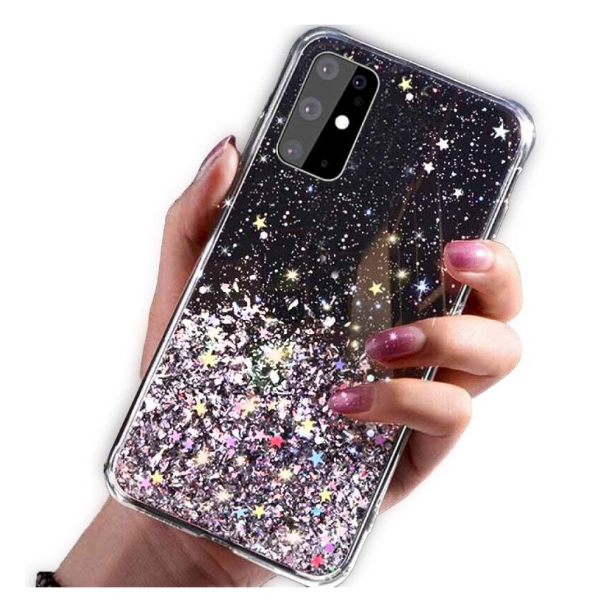Fusion Glue Glitter Back Case Silicone Case For Apple iPhone 12