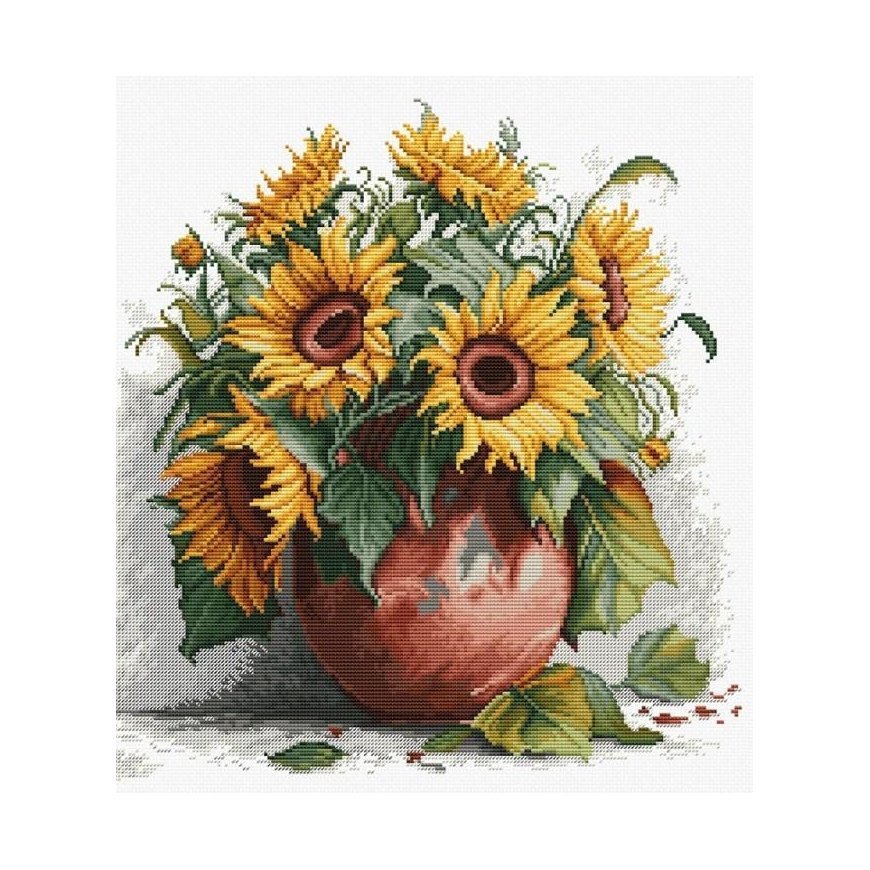 luca S Counted Cross Stitch Kit "The Sunflowers" 28x30cm SB7021