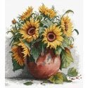 luca S Counted Cross Stitch Kit "The Sunflowers" 28x30cm SB7021