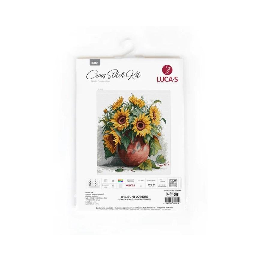 luca S Counted Cross Stitch Kit "The Sunflowers" 28x30cm SB7021 – 2