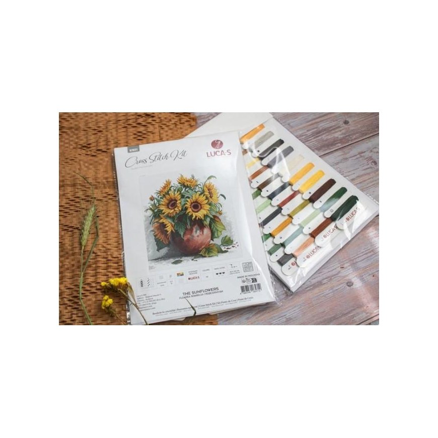 luca S Suskaičiuotas siuvinėjimo kryželiu rinkinys "The Sunflowers" 28x30cm SB7021 – 3