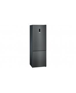 Siemens iQ300 KG49NXXEA fridge-freezer Freestanding 438 L E Black, Stainless steel