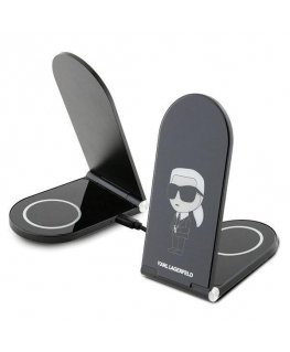 Karl Lagerfeld Ikonik MagSafe 15W inductive charger, foldable 2i