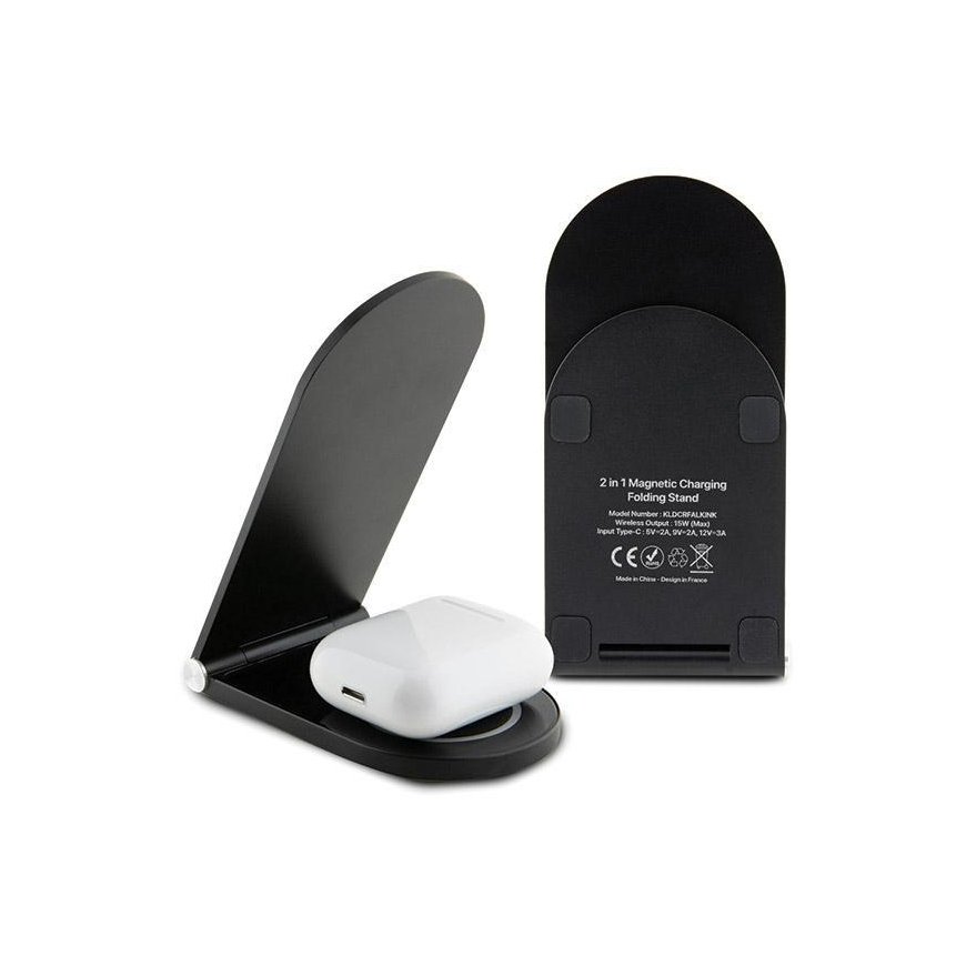 Karl Lagerfeld Ikonik MagSafe 15W inductive charger, foldable 2i – 2