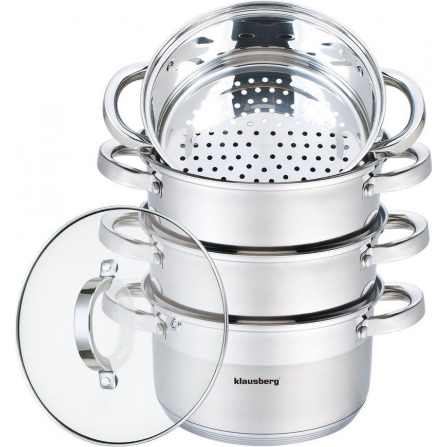 Steam cooking pot set KLAUSBERG. 5 ELEM. 18 cm