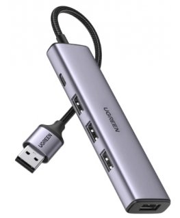 Ugreen 20805 interface hub USB 3.2 Gen 1 (3.1 Gen 1) Type-A 480 Mbit/s Grey