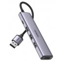 Ugreen 20805 sąsajos šakotuvas USB 3.2 Gen 1 (3.1 Gen 1) Type-A 480 Mbit/ai Pilka Ugreen 20805 sąsajos šakotuvas USB 3.2 Gen 1 (3.1 Gen 1) Type-A 480 Mbit/ai Pilka