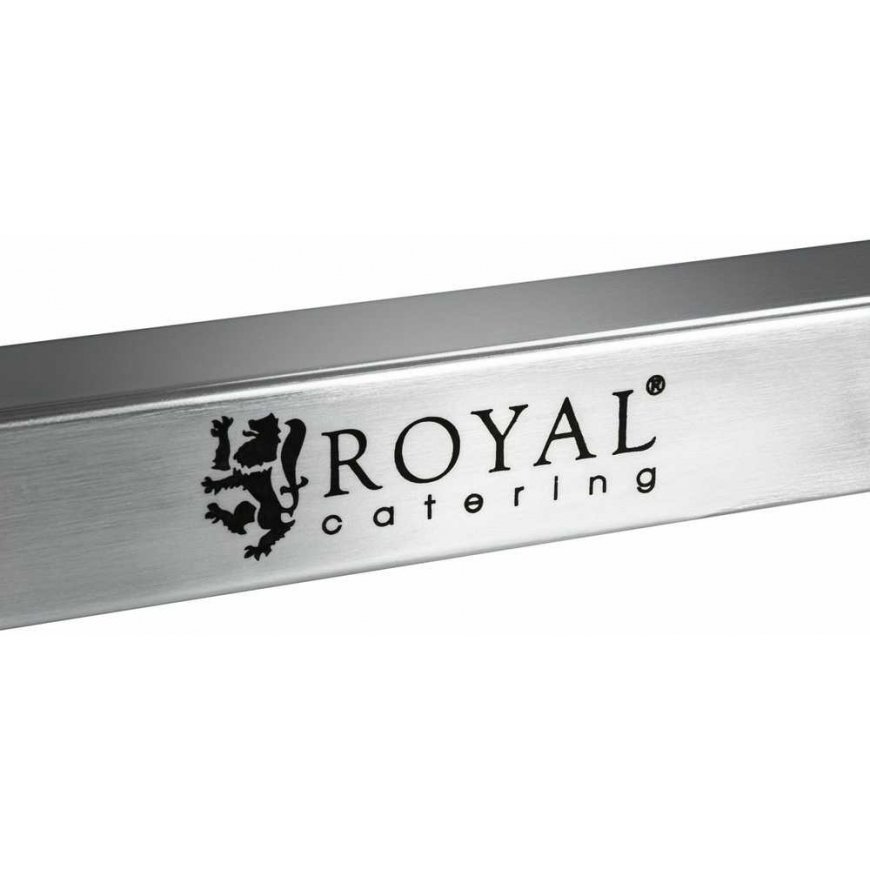 Royal Catering Plieninis padavėjo vežimėlis su 2 lentynomis ir giliomis lentynomis – 5