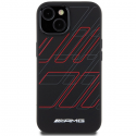 Mercedes AMG Silicone Large Diamond Pattern MagSafe Case for iPhone 15/14/13 - Black