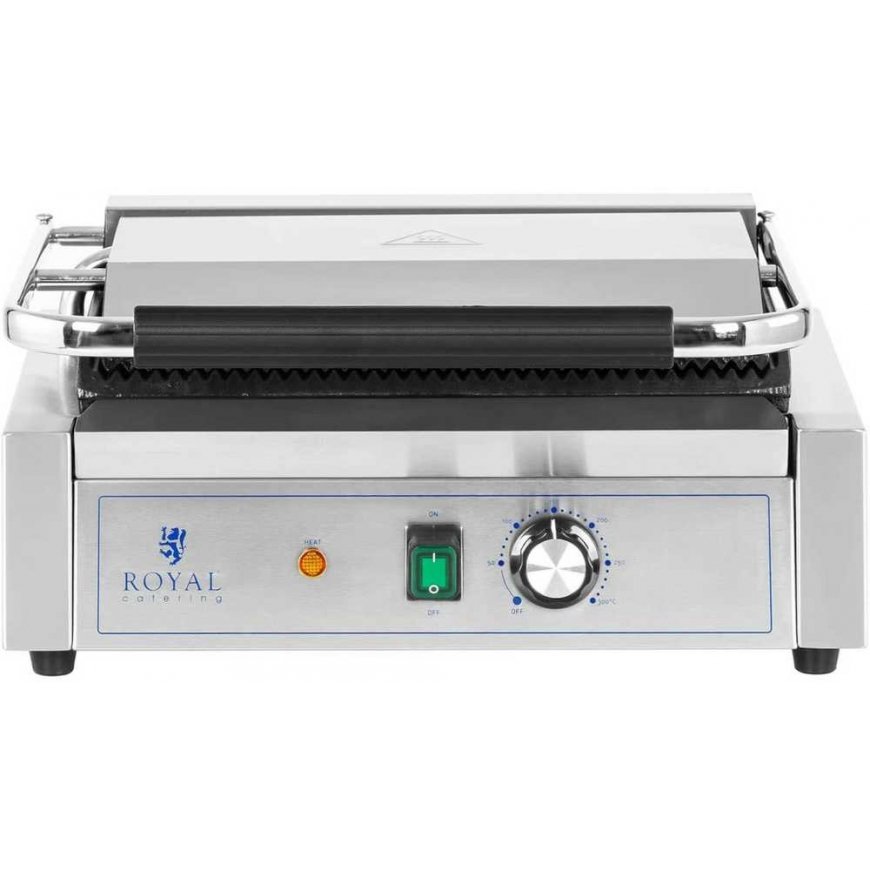 Royal Catering Ribbed electric contact grill 33 x 22 cm 2200 W – 5