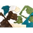Beldizart Wizardi Wooden Single Level Multicolor Map XL WM-3188 Beldizart Wizardi Wooden Single Level Multicolor Map XL WM-3188