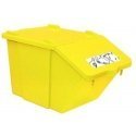 MEVA Stackable waste sorting container - yellow, 45L MEVA Stackable waste sorting container - yellow, 45L