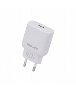 Beline charger. 1x USB-C 20W + lightning cable | black | PD 3.0