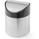 Table waste basket with hinged lid made of stainless steel, diam. 95mm - Hendi 440711 Table waste basket with hinged lid made of stainless steel, diam. 95mm - Hendi 440711