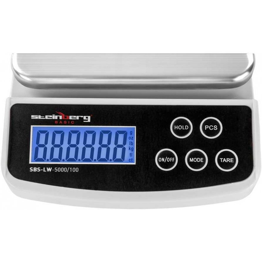 Virtuvinės svarstyklės Steinberg Systems Pašto svarstyklės siuntiniams ir laiškams SBS-LW-5000/100 iki 5kg / 0,1g – 4