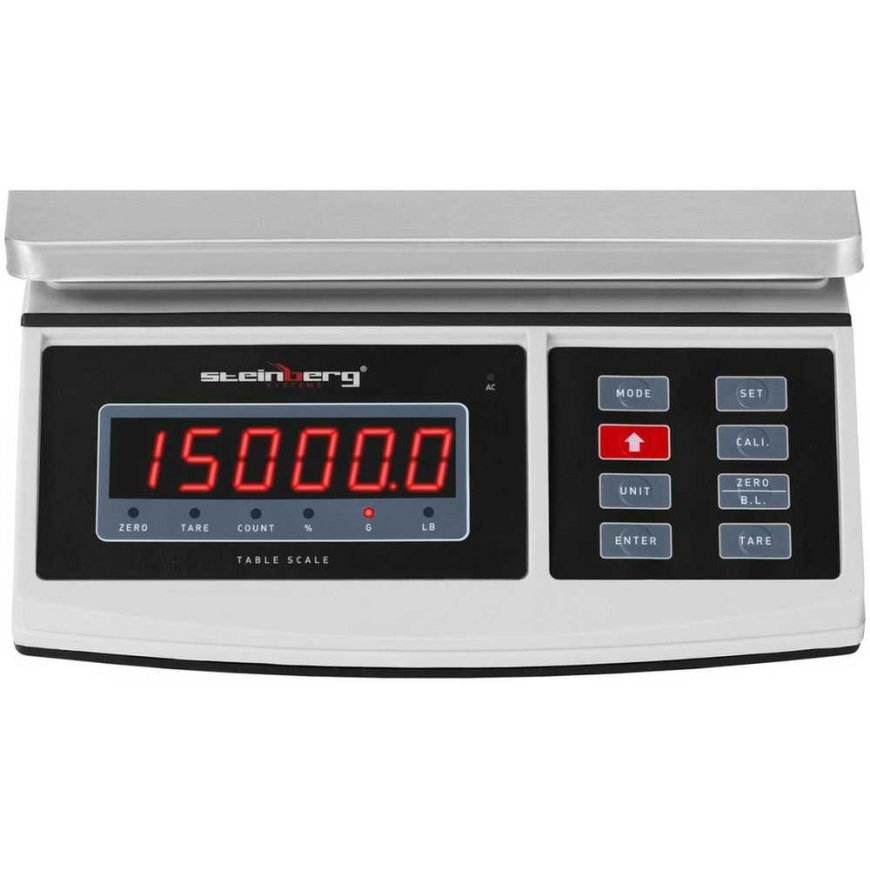 Kitchen scale Steinberg Systems Scale pocztowa platforma 21 x 27cm battery + power supply 15kg / 0.5g – 3