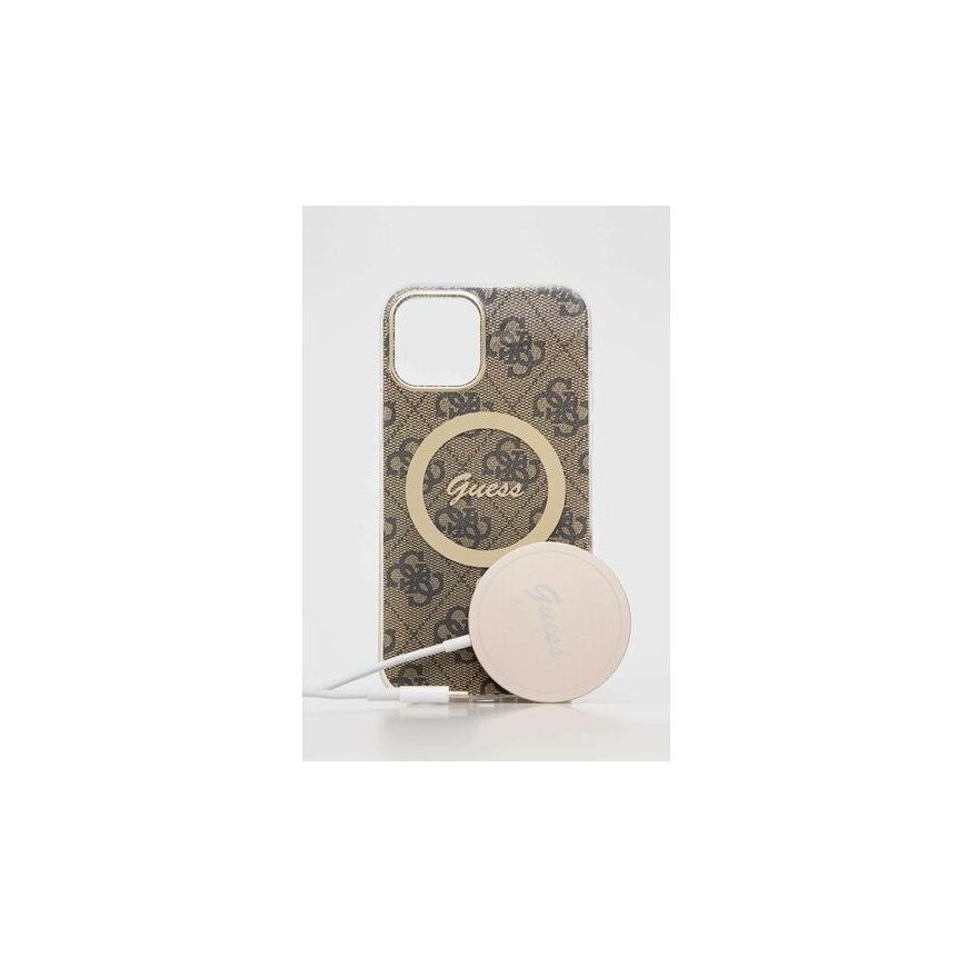 Zestaw Guess GUBPP12MH4EACSW Case+ Charger iPhone 12|12 Pro brąz