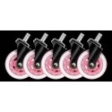 Set of chair wheels DELTACO GAMING, pink / GAM-157-P Set of chair wheels DELTACO GAMING, pink / GAM-157-P