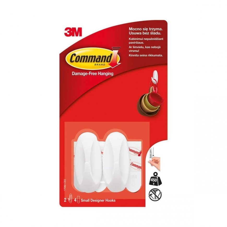 3M 3M Comand reusable hooks 2 hooks + 4 small strips 17082... – 2