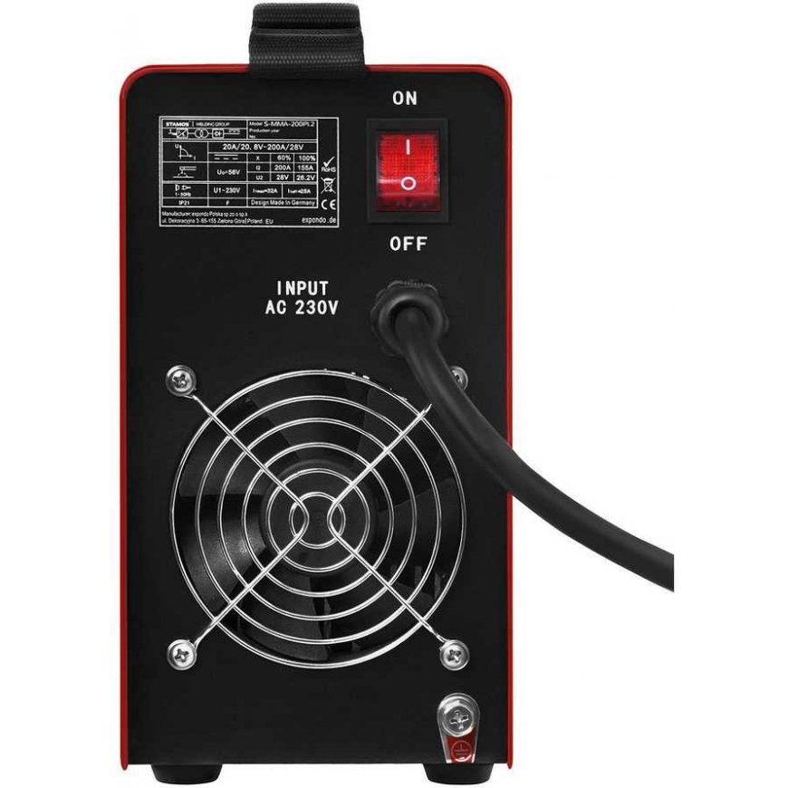 Stamos Germany Compact, reliable MMA IGBT Hot Start welding machine 200A 230V S-MMA-200PI.2 – 3