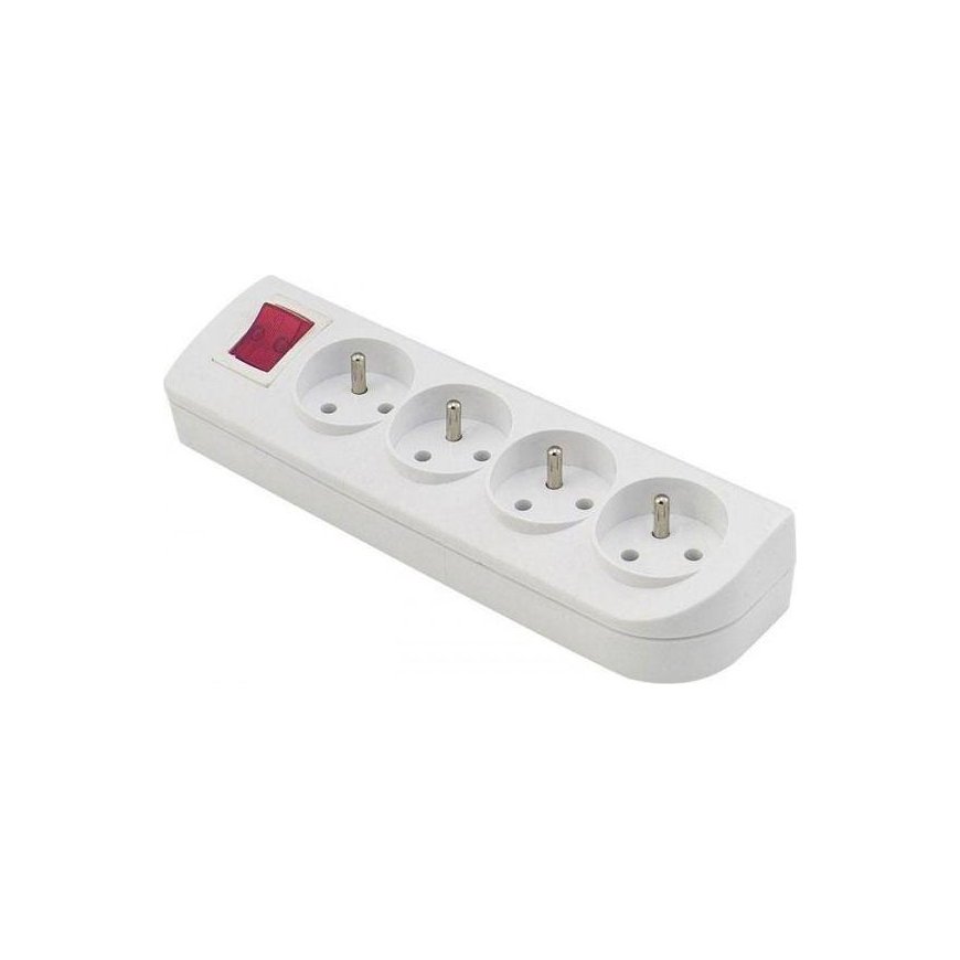 Elgotech splitter with extension cord with switch 4 sockets w/o white GN-40W