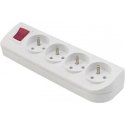 Elgotech splitter with extension cord with switch 4 sockets w/o white GN-40W Elgotech splitter with extension cord with switch 4 sockets w/o white GN-40W