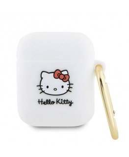 Hello Kitty HKA23DKHSH Airpods 1|2 cover biały|white Silicone 3D