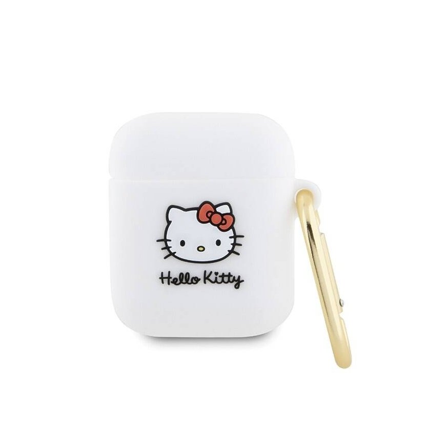 Hello Kitty HKA23DKHSH Airpods 1|2 cover biały|white Silicone 3D