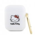 Hello Kitty HKA23DKHSH Airpods 1|2 cover biały|white Silicone 3D