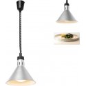Hendi Food warming lamp - hanging conical silver 250W