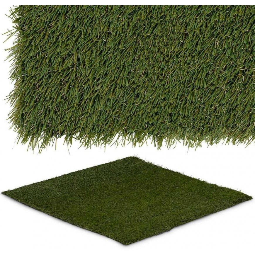 Hillvert Artificial grass for terrace, balcony, soft 30 mm 20/10 cm 100 x 100 cm