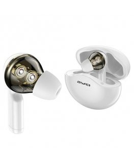 AWEI słuchawki sportowe Bluetooth T12 TWS białe|white