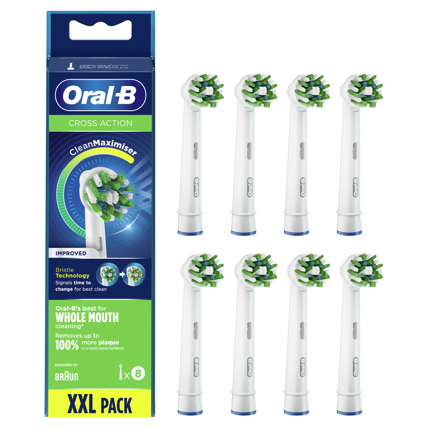 Toothbrush EB50-8 Braun Oral-B Cross Action Electric Toothbrush Heads – 3
