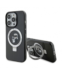 Case Karl Lagerfeld Ring Stand Karl&Choupette MagSafe case for iPhone 13 Pro Max - black