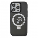 Dėklas Karl Lagerfeld Ring Stand Karl&Choupette MagSafe case for iPhone 13 Pro Max - juodas Dėklas Karl Lagerfeld Ring Stand Karl&Choupette MagSafe case for iPhone 13 Pro Max - juodas