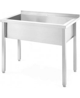 Pool zlew gastronomiczny jednokomorowy spawany Budget Line STAL 1000 x 600 x 850 cm - Hendi 816714