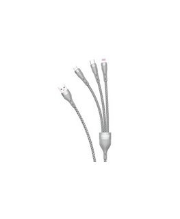 Dudao USB 3in1 cable Lightning | microUSB| USB Type C 65W 1,2m g