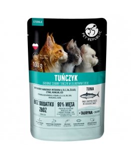 PET REPUBLIC Steril Finely chopped tuna in sauce - wet cat food - 100 g