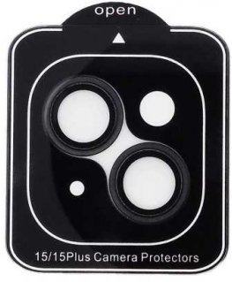 Extra Digital Protective glass for iPhone 15 / 15 Plus camera lenses (black)