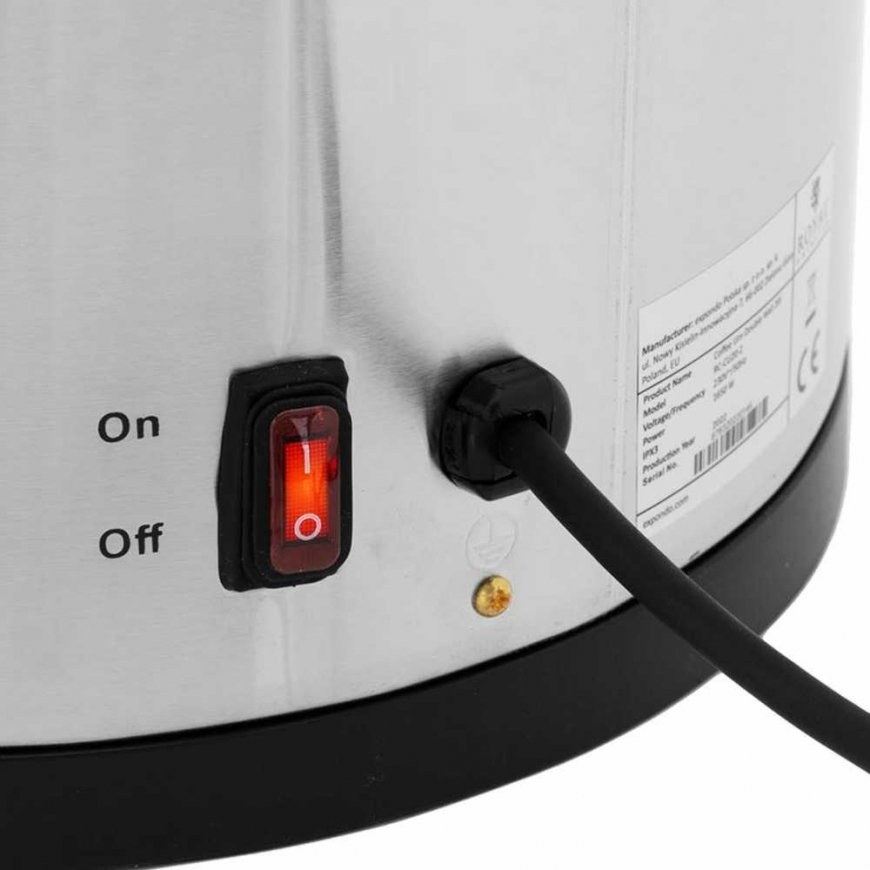 Royal Catering Zaparzacz do kawy herbaty with tap 20 l 1650 W silver – 5