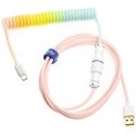 Ducky Premicord Cotton Candy Coiled Cable, USB Typ C auf Typ A - 1,8m Ducky Premicord Cotton Candy Coiled Cable, USB Typ C auf Typ A - 1,8m