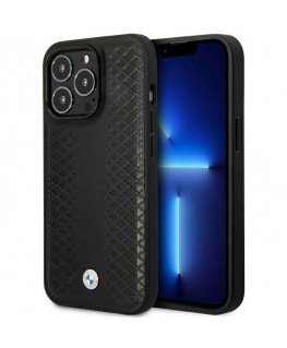 Etui BMW BMHMP14L22RFGK iPhone 14 Pro 6,1" czarny|black Leather