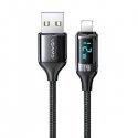 USAMS Kabel pleciony U78 lightning 1.2m LED 2.4A Fast Charging c USAMS Kabel pleciony U78 lightning 1.2m LED 2.4A Fast Charging c