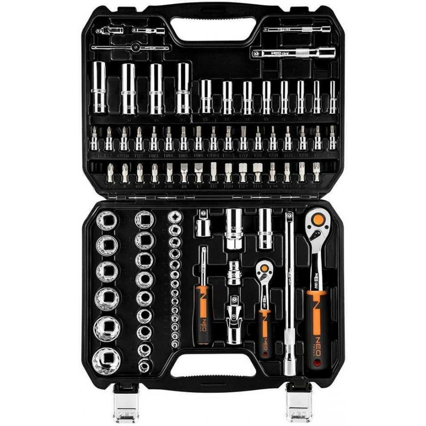 Neo Lizdiniai raktai 1/4", 1/2", rinkinys 86, CrV – 4