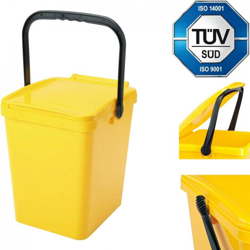 Sartori Ambiente Basket container for sorting garbage and waste - yellow Urba 21L – 2