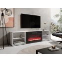 RTV kapp POLO 200x33x50,5 valge + kamin must