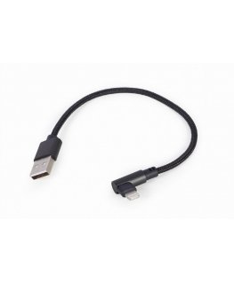 Gembird CC-USB2-AMLML-0.2M lightning cable Black