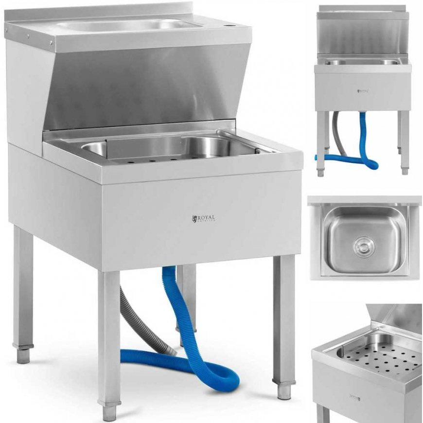 Royal Catering Mop cleaning sink with wash basin 61 x 50 x 84.5 cm