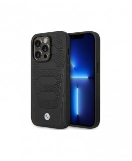 Etui BMW BMHMP14L22RPSK iPhone 14 Pro 6,1" czarny|black Leather